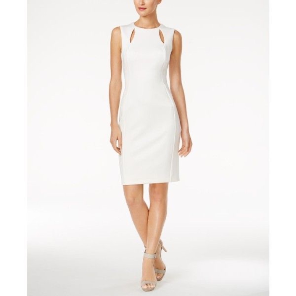Calvin Klein white career dress